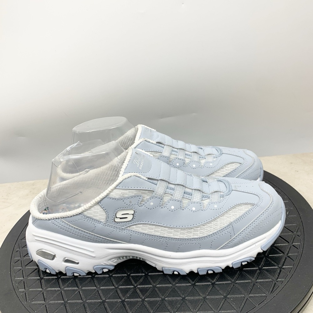 Skechers D'Lites Sneakers Women Size 10 Shoes Blue White Slip On Nostalgic Breez